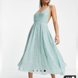 ASOS edition embellished cami midi sequin dress